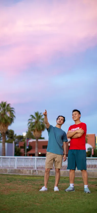 Two students on the U of A mall